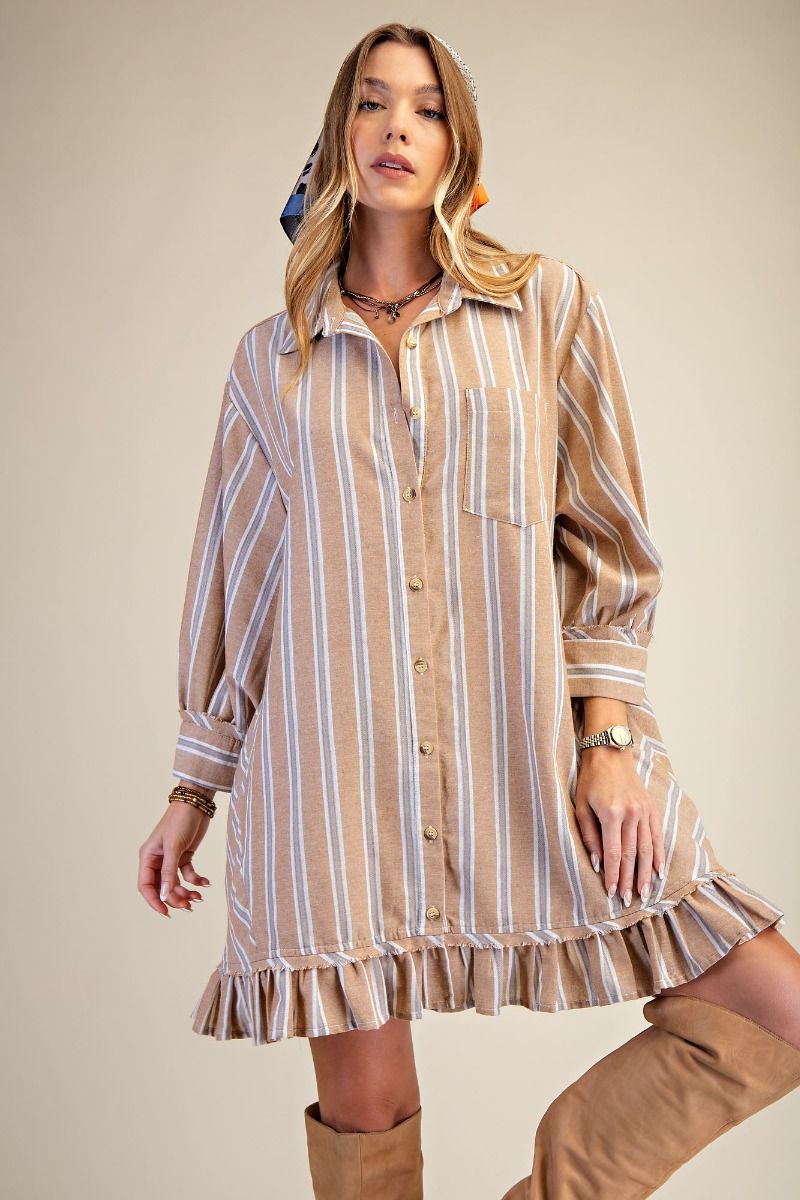 Latte Striped Dress
