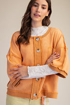 Orange Button Down Jacket
