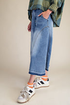 Culotte Denim Capri Pant