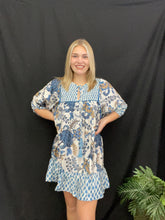 Load image into Gallery viewer, Blue Print Dress
