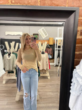 Load image into Gallery viewer, Tan Lace Textured Top
