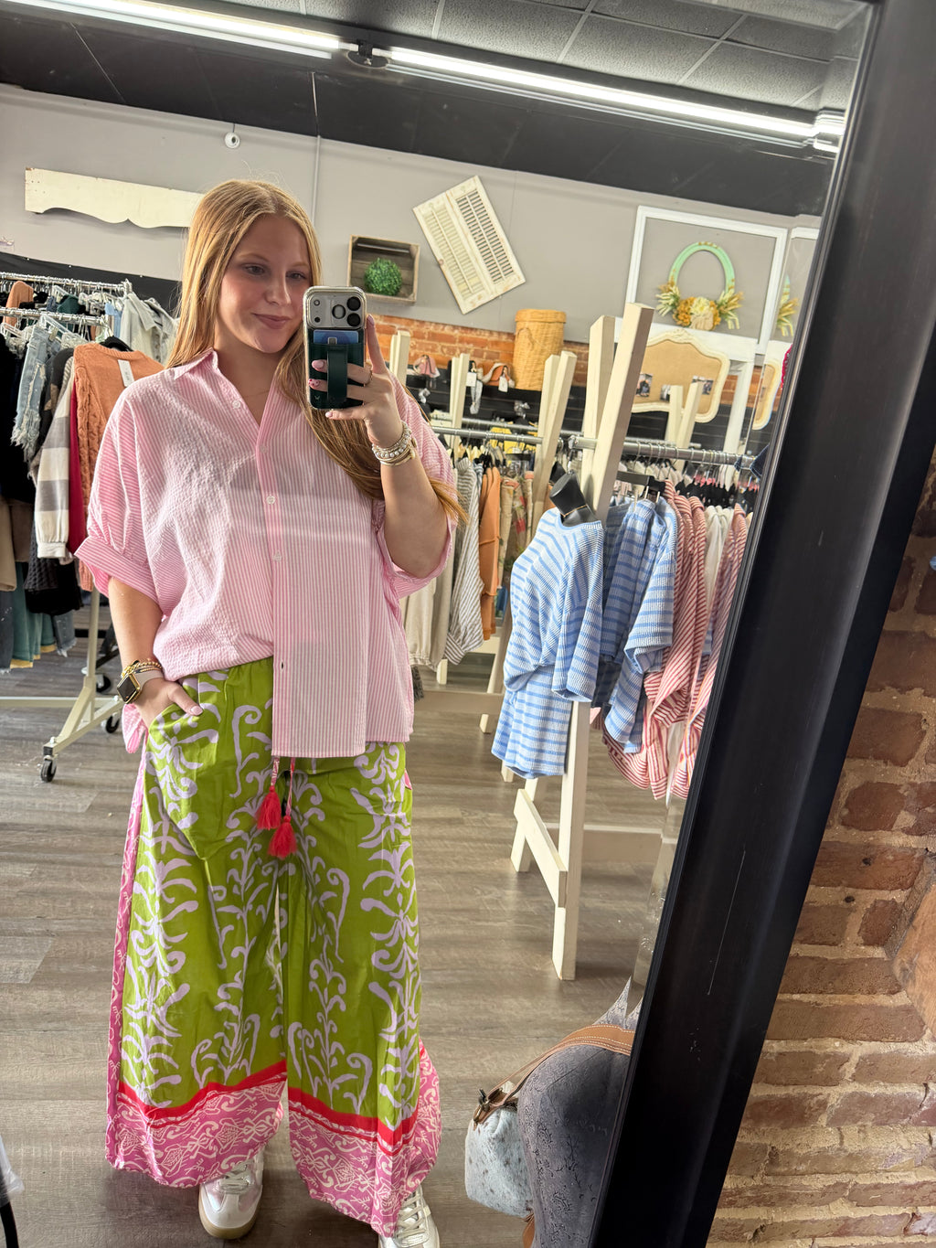 Pink & Green Mixed Pant