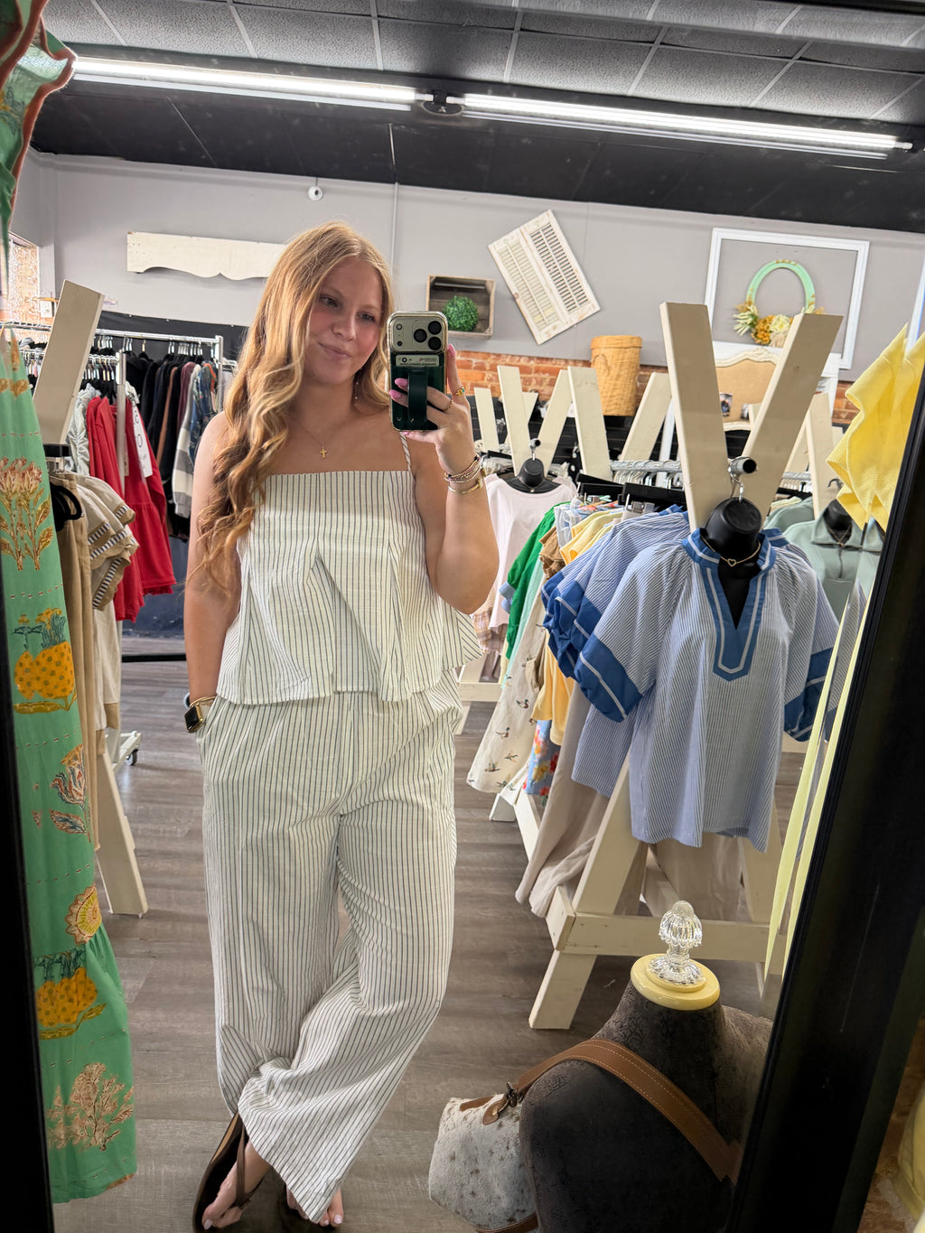 Off-White Spaghetti Strap Set