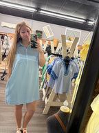 Sky Blue Shirt Dress