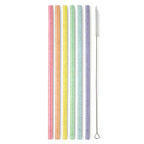 Glitter Rainbow Reusable Straw Set