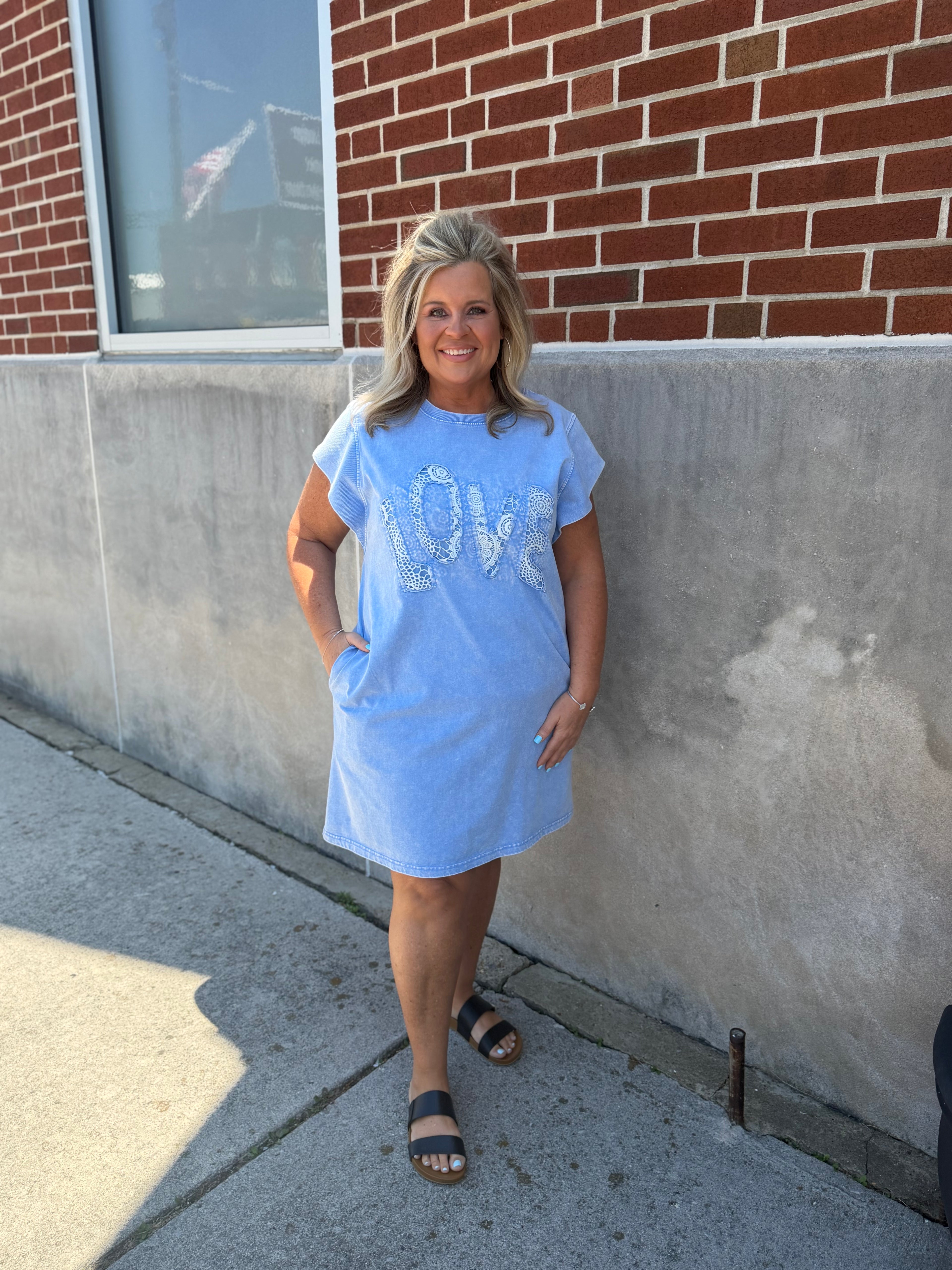Peri Blue Love Patch Dress
