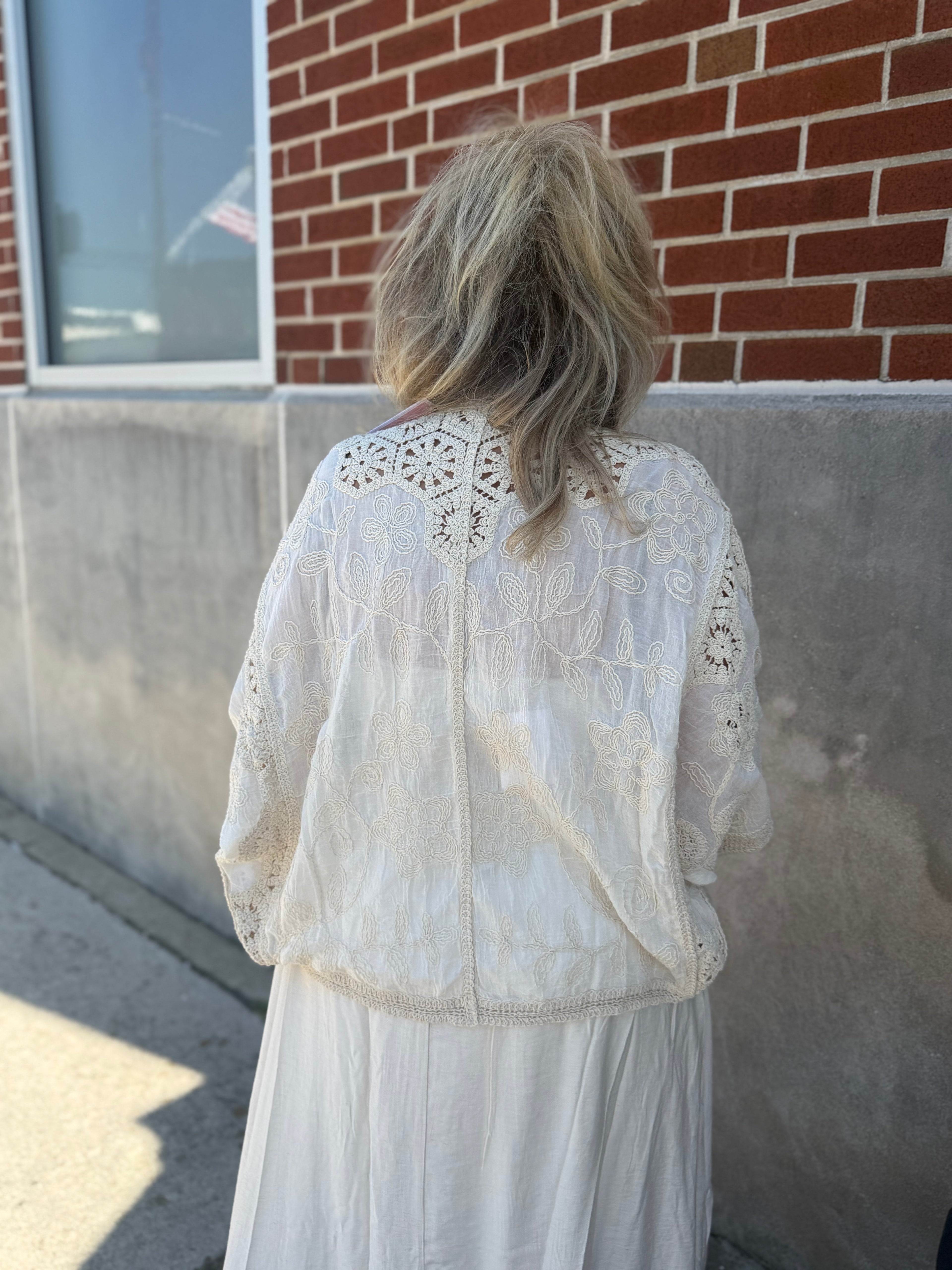 Natural Color Crochet Duster