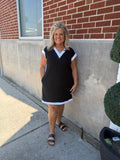 Black/White Contrast Dress