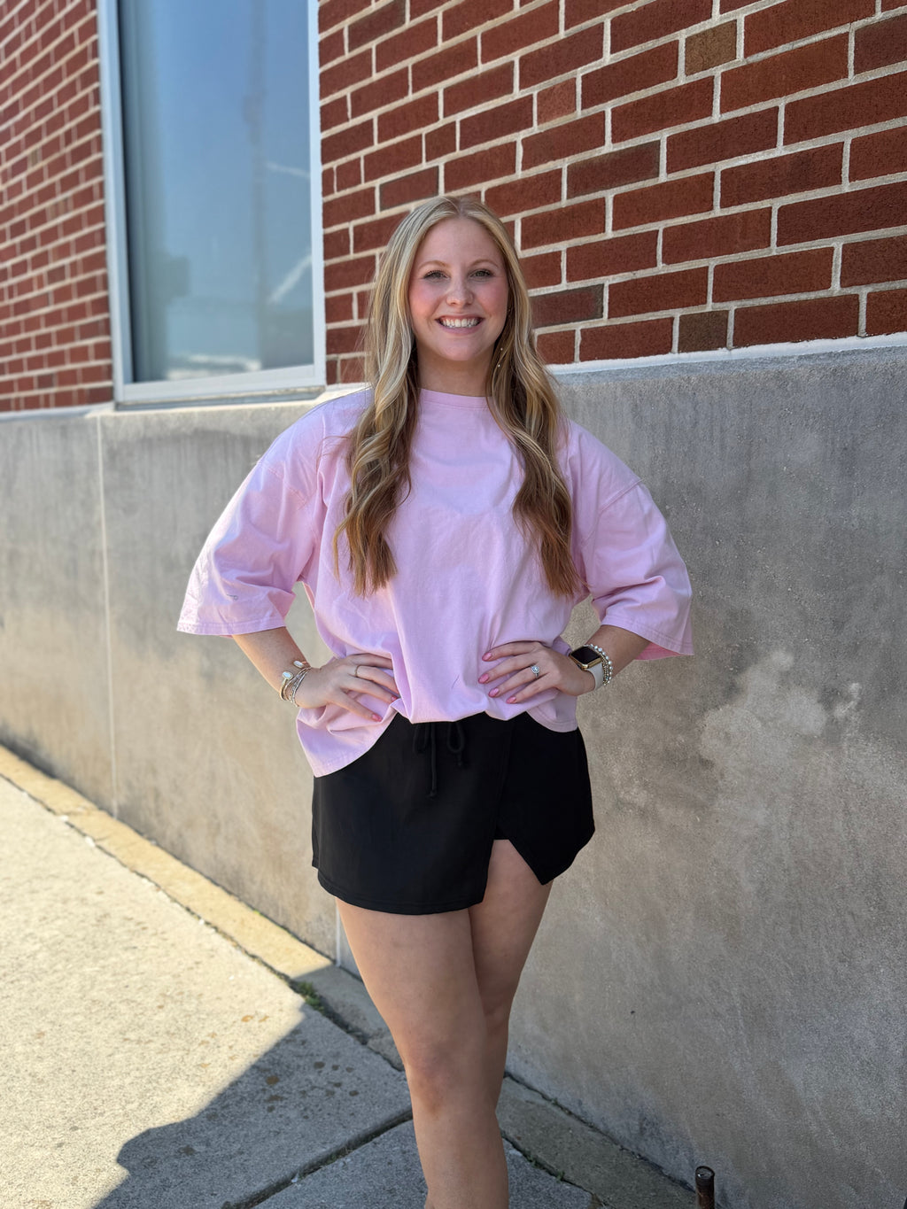 Rose Pink Oversized Tee