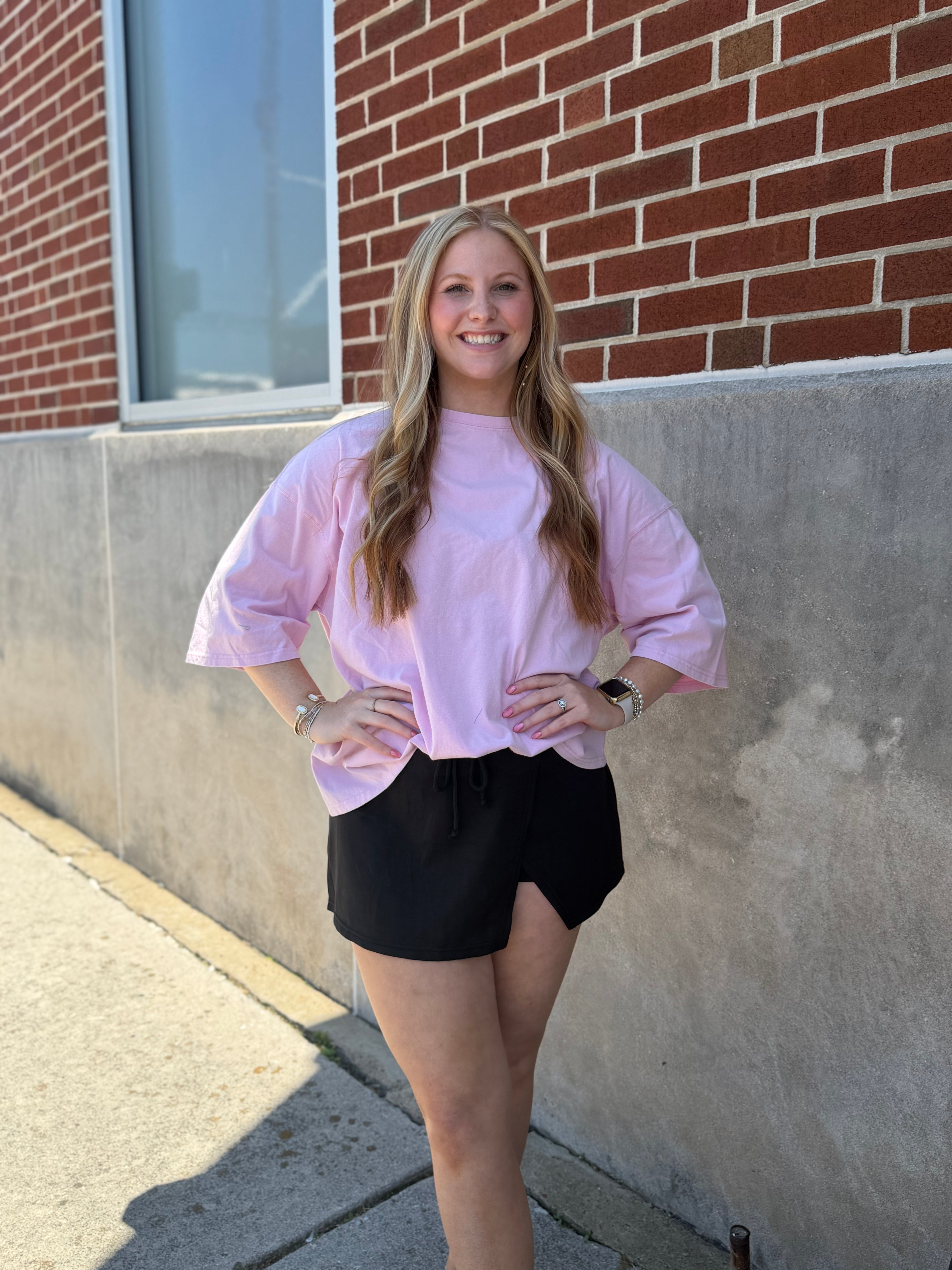 Rose Pink Oversized Tee