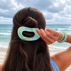 By the Sea Shore Medium Flat Round Claw Clip