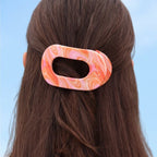 Just Keep Swimming Medium Flat Round Hair Clip