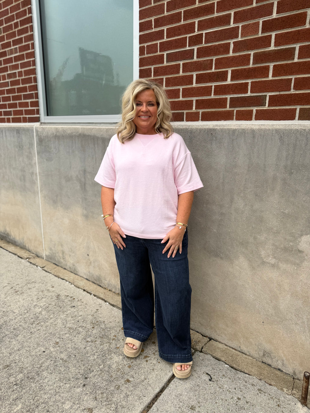 Pale Pink Boxy Fit Top