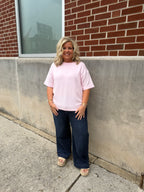 Pale Pink Boxy Fit Top