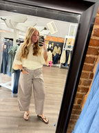 Cream Ribbed Boatneck Sweater