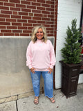 Terry Cloth MockNeck - Light Pink