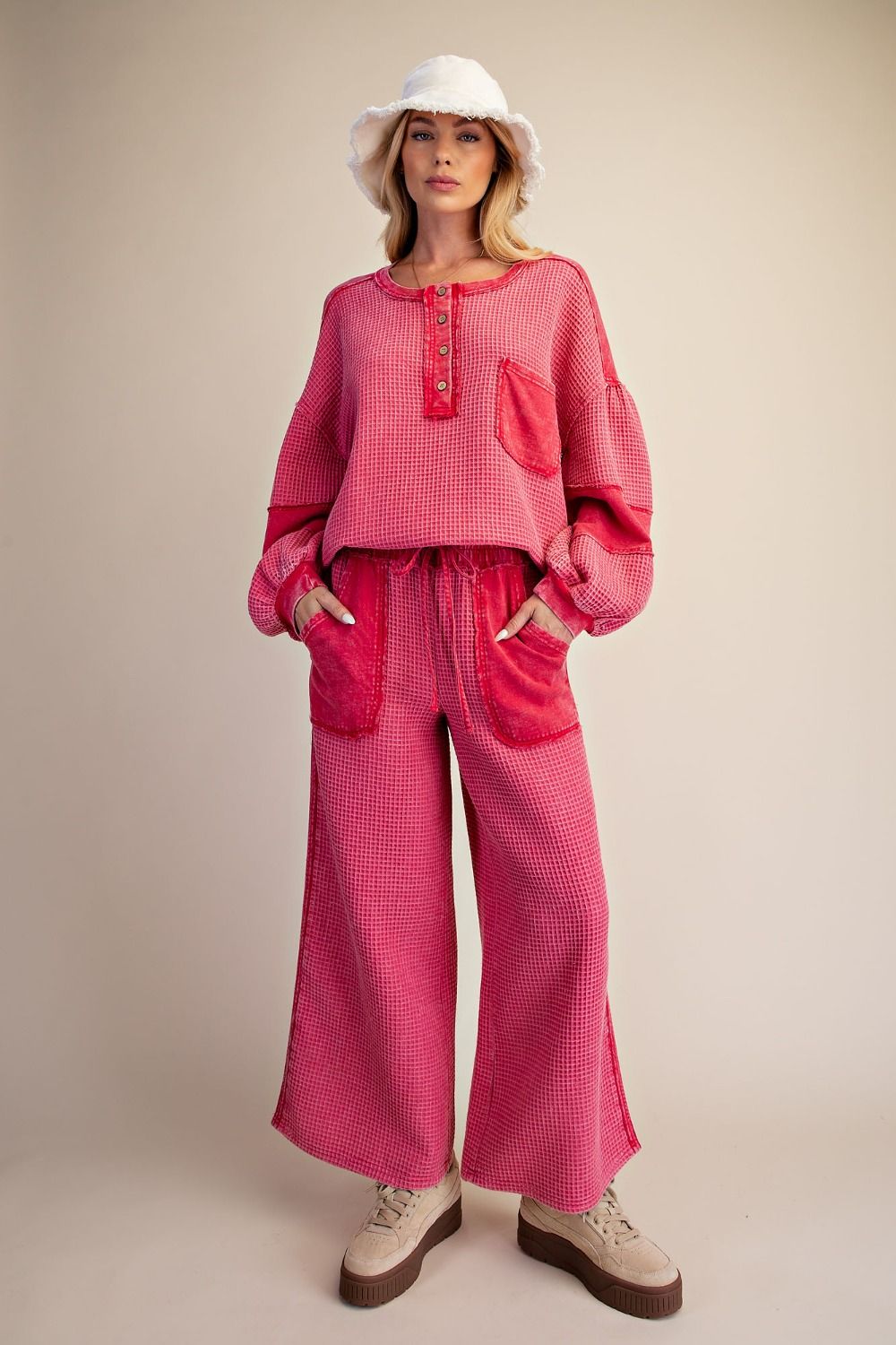 Boho Red Knit Set