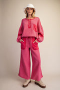 Boho Red Knit Set