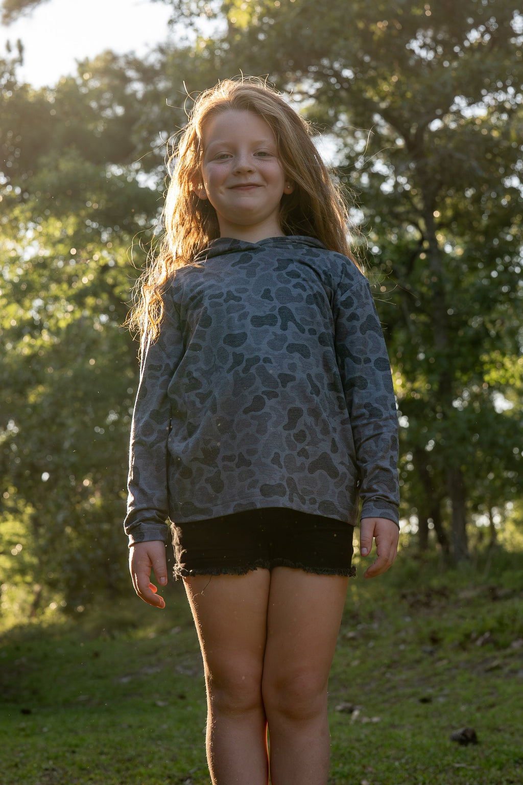 YOUTH HOODED PERFORMANCE SHIRT | KANDAHAR CAMO