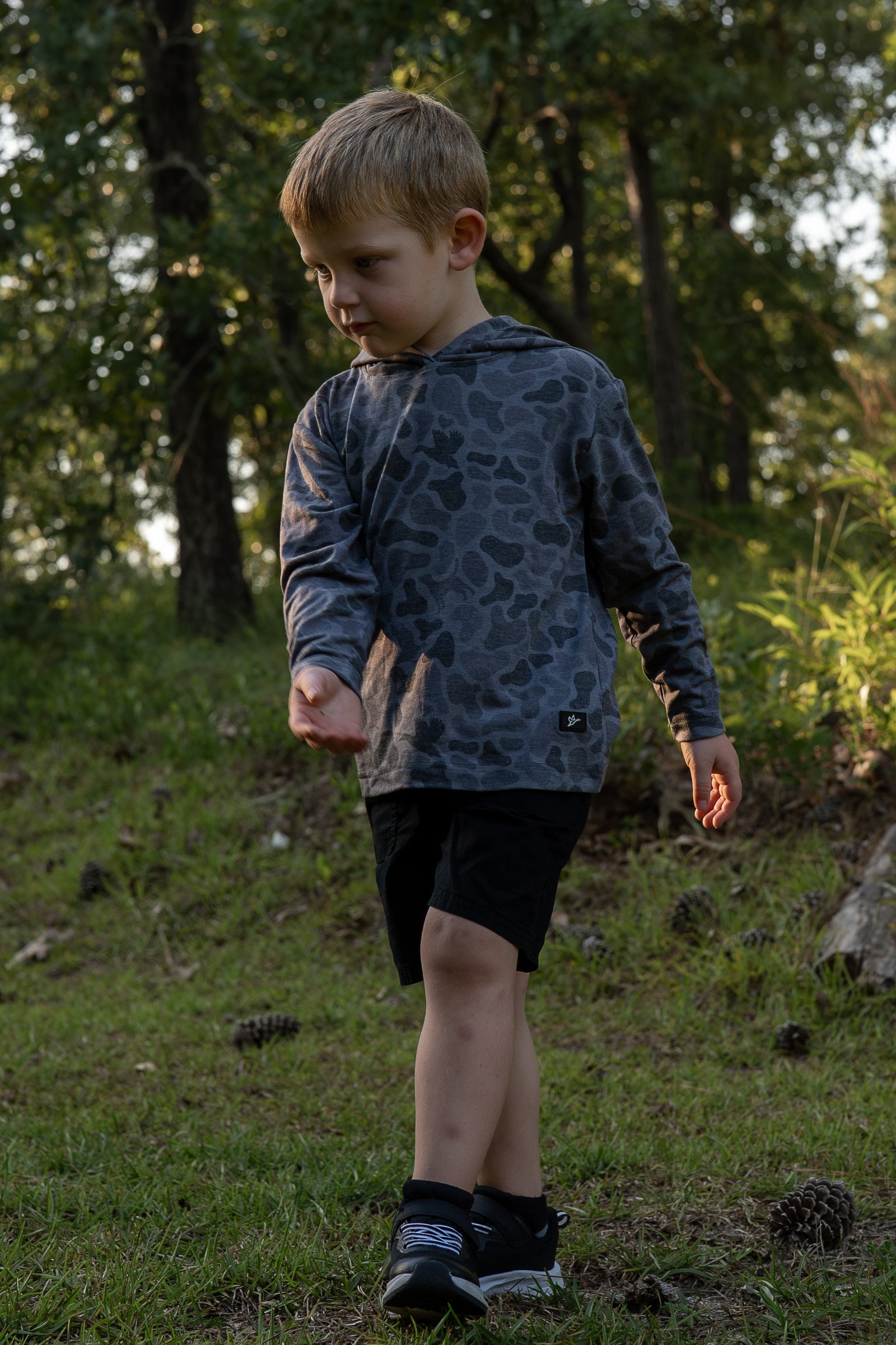 YOUTH HOODED PERFORMANCE SHIRT | KANDAHAR CAMO