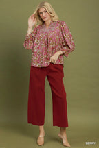 Berry Floral Top