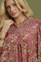 Berry Floral Top