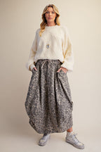 Cream Textured Knit Sweater