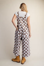 Mocha Polka Dot Overalls