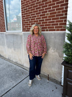 Berry Floral Top