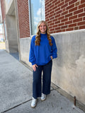 Royal Blue Mock Neck
