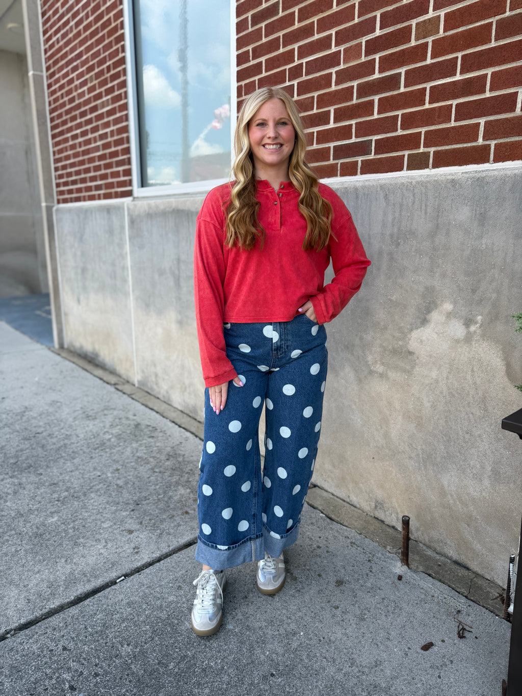 Denim Polka Dot Jean