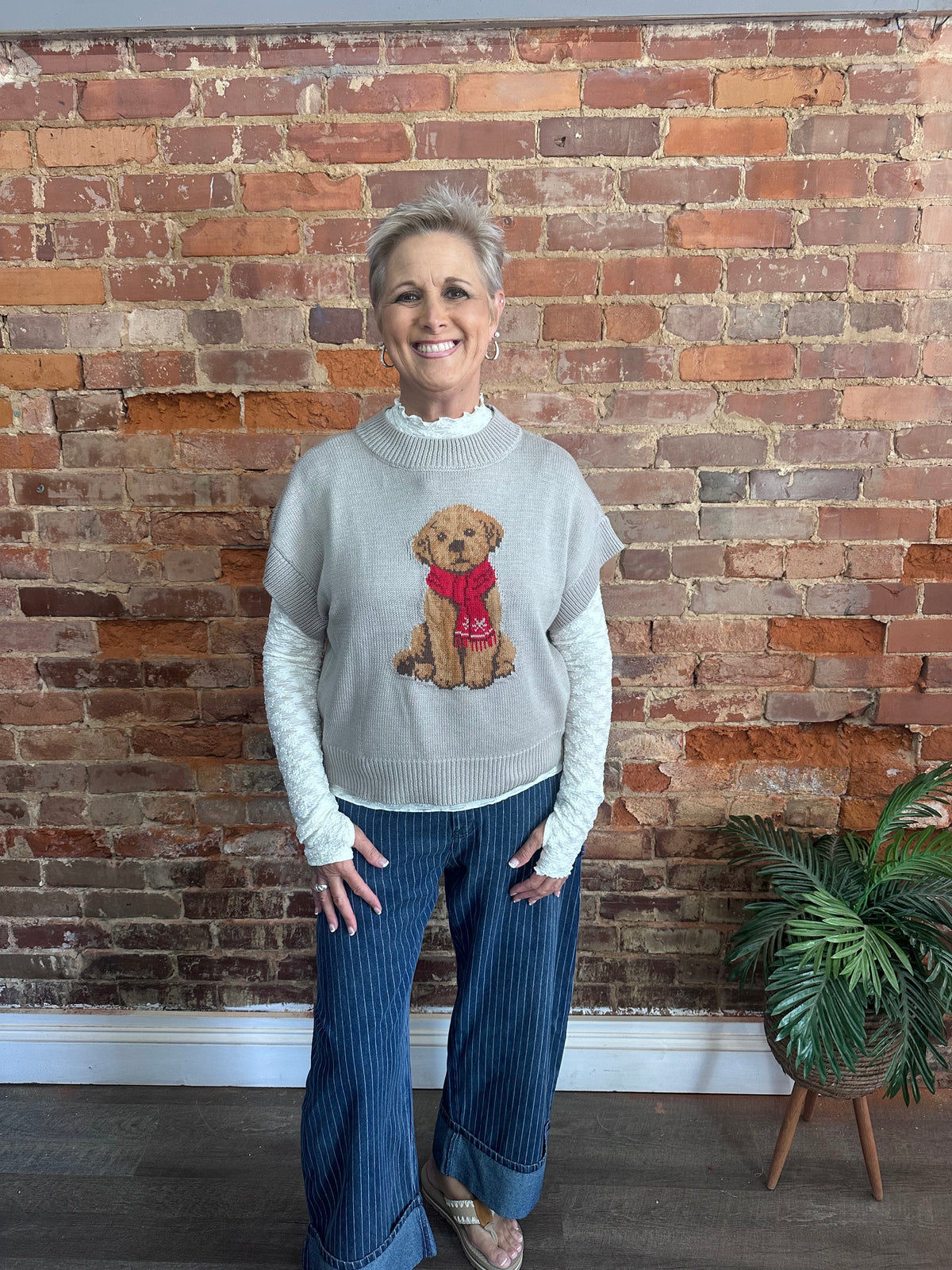 Grey Dog Sweater