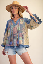Denim Patchwork Tunic