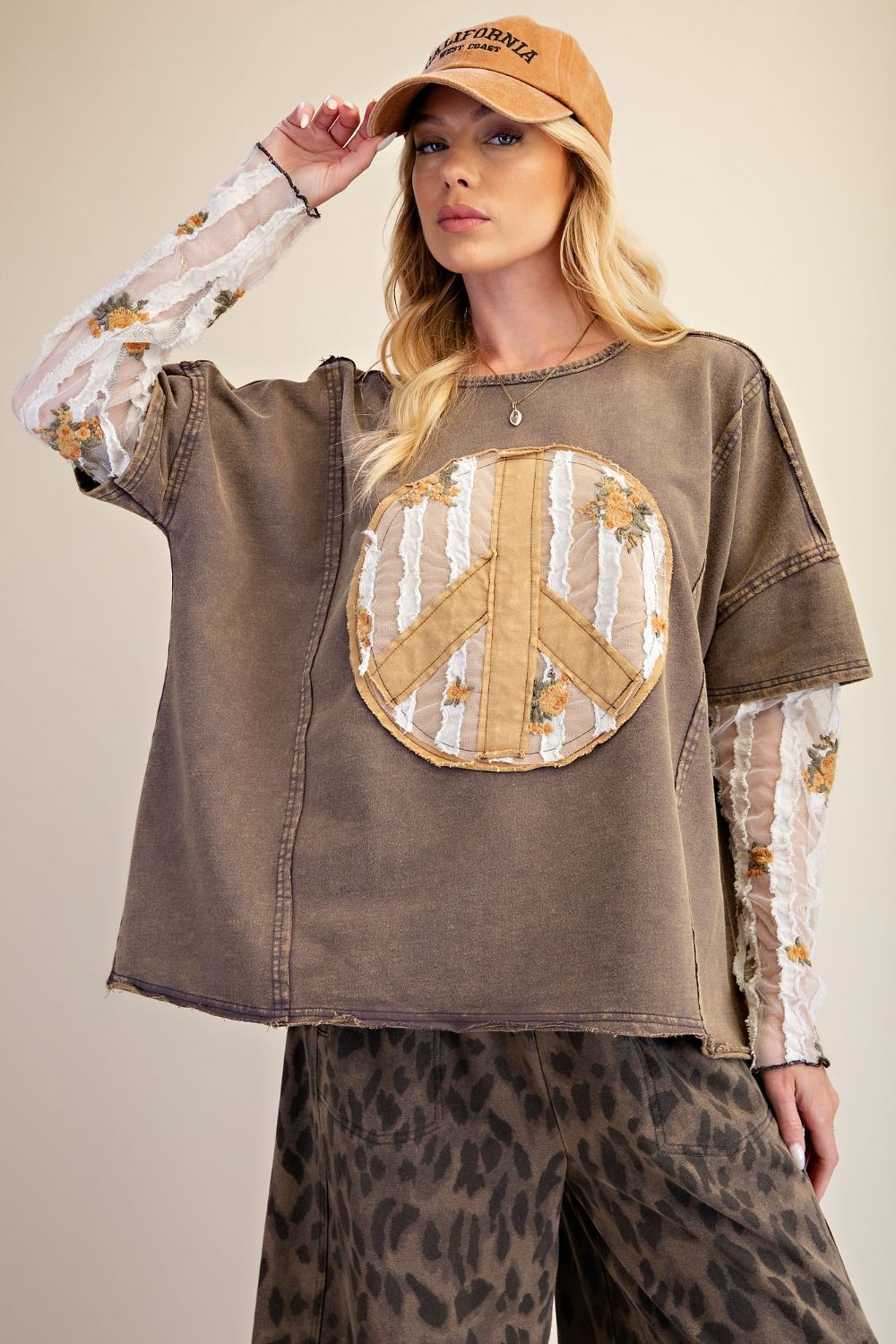 Ash Peace Patch Lace Top