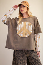 Ash Peace Patch Lace Top