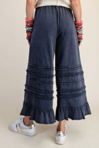 Midnight Tiered Ruffled Wide Leg Pants