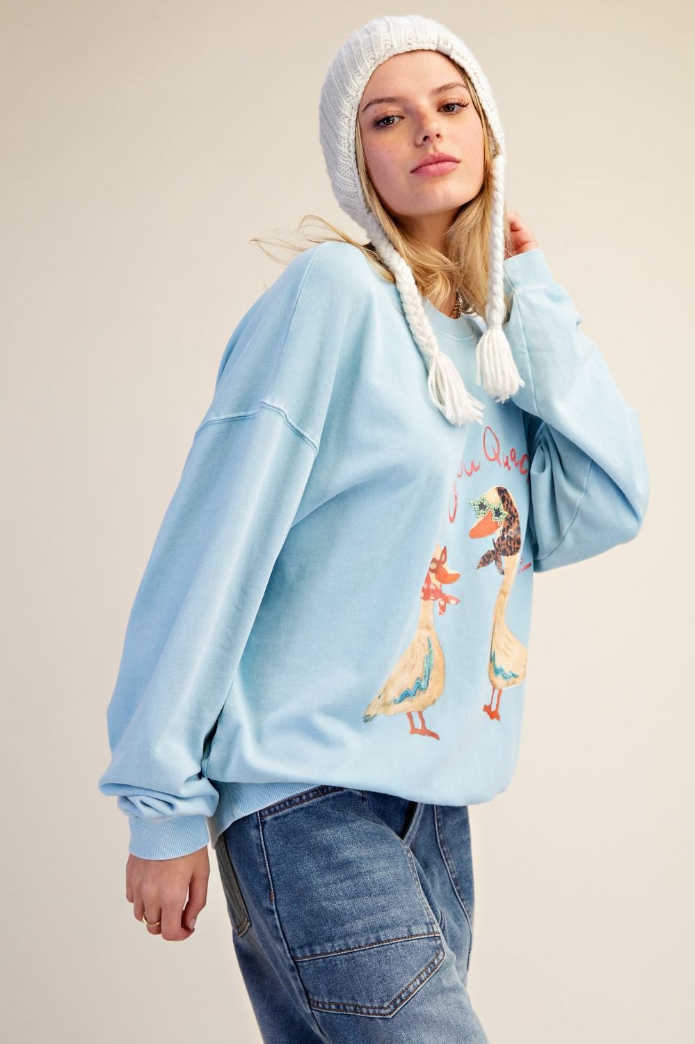 “You Quack Me Up” Baby Blue Pullover