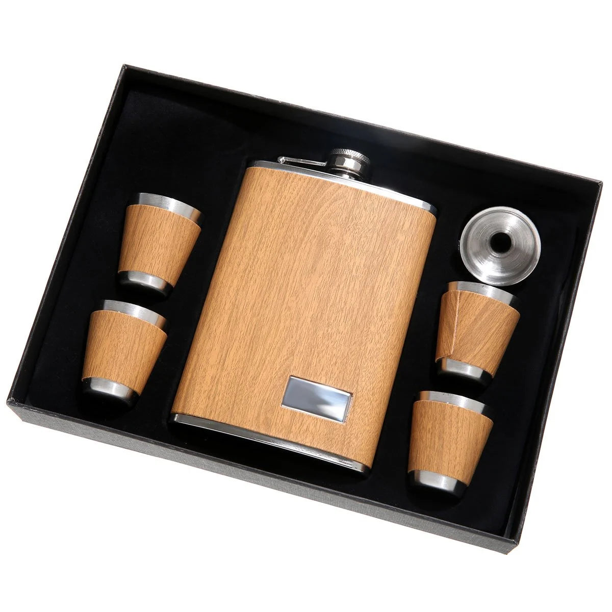 Light Grain 5 Piece Tall Flask  Set