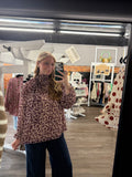 Plum Animal Print Top