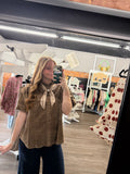 Brown Corduroy Button Up