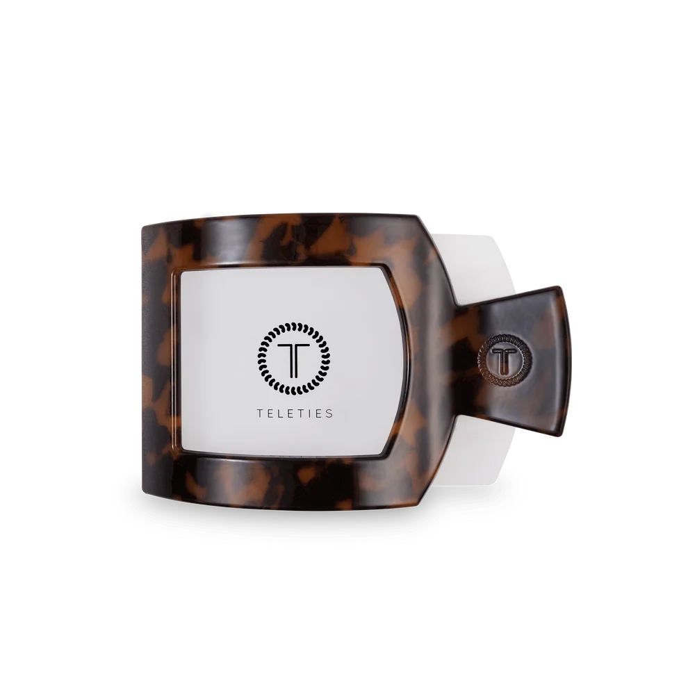Tortoise Medium Flat Square Hair Clip
