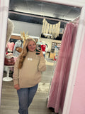 Terry Cloth MockNeck - Sand