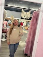 Terry Cloth MockNeck - Sand