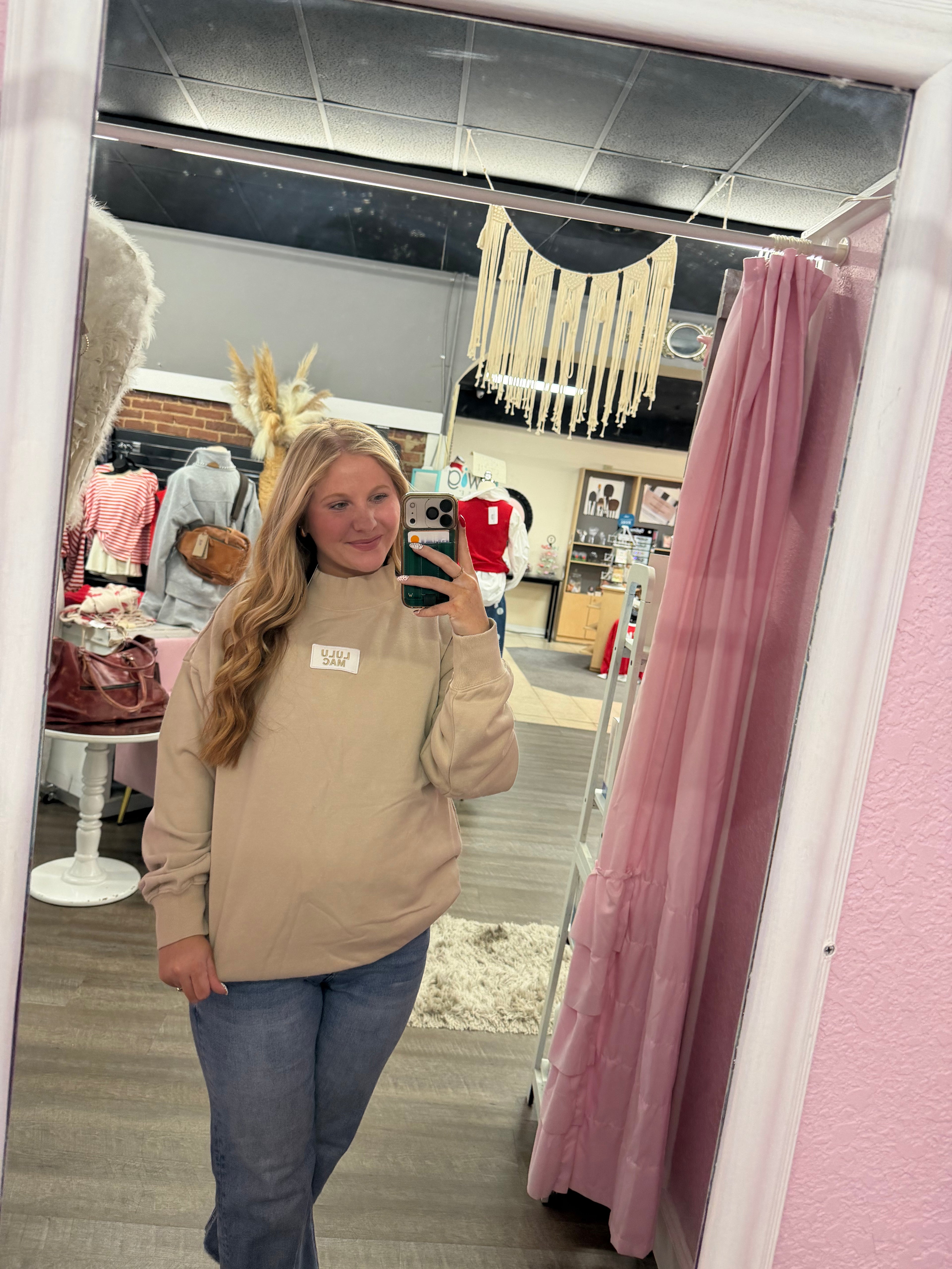 Terry Cloth MockNeck - Sand