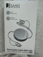 Retractable Cable (Type C+USB A To Type C+Lighting)