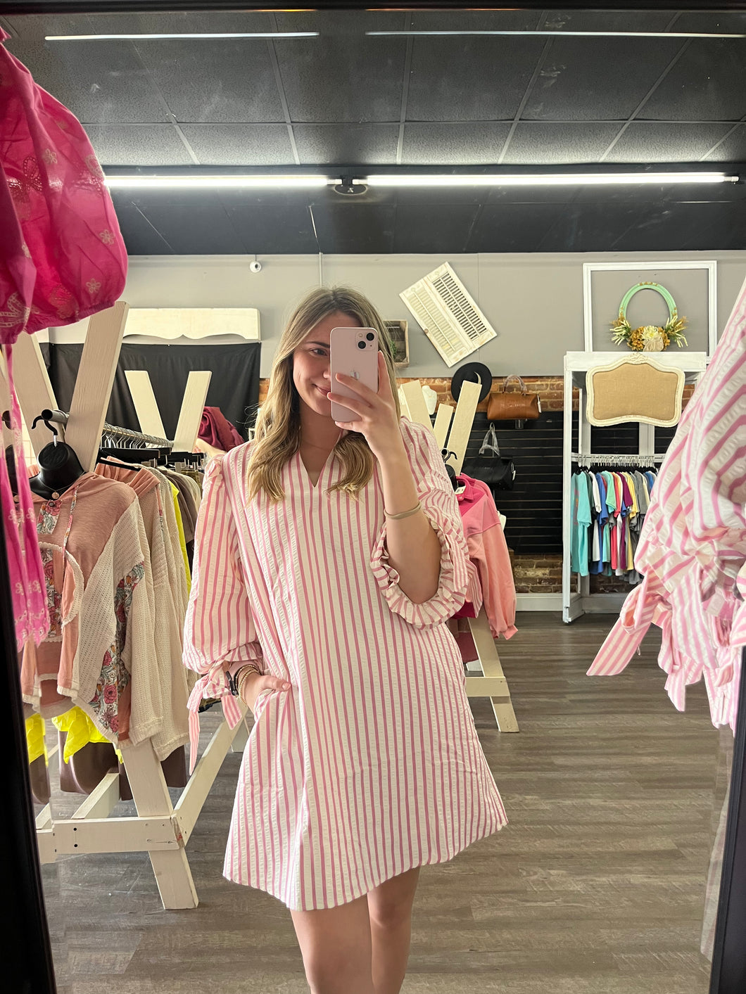 Pink Striped Dress