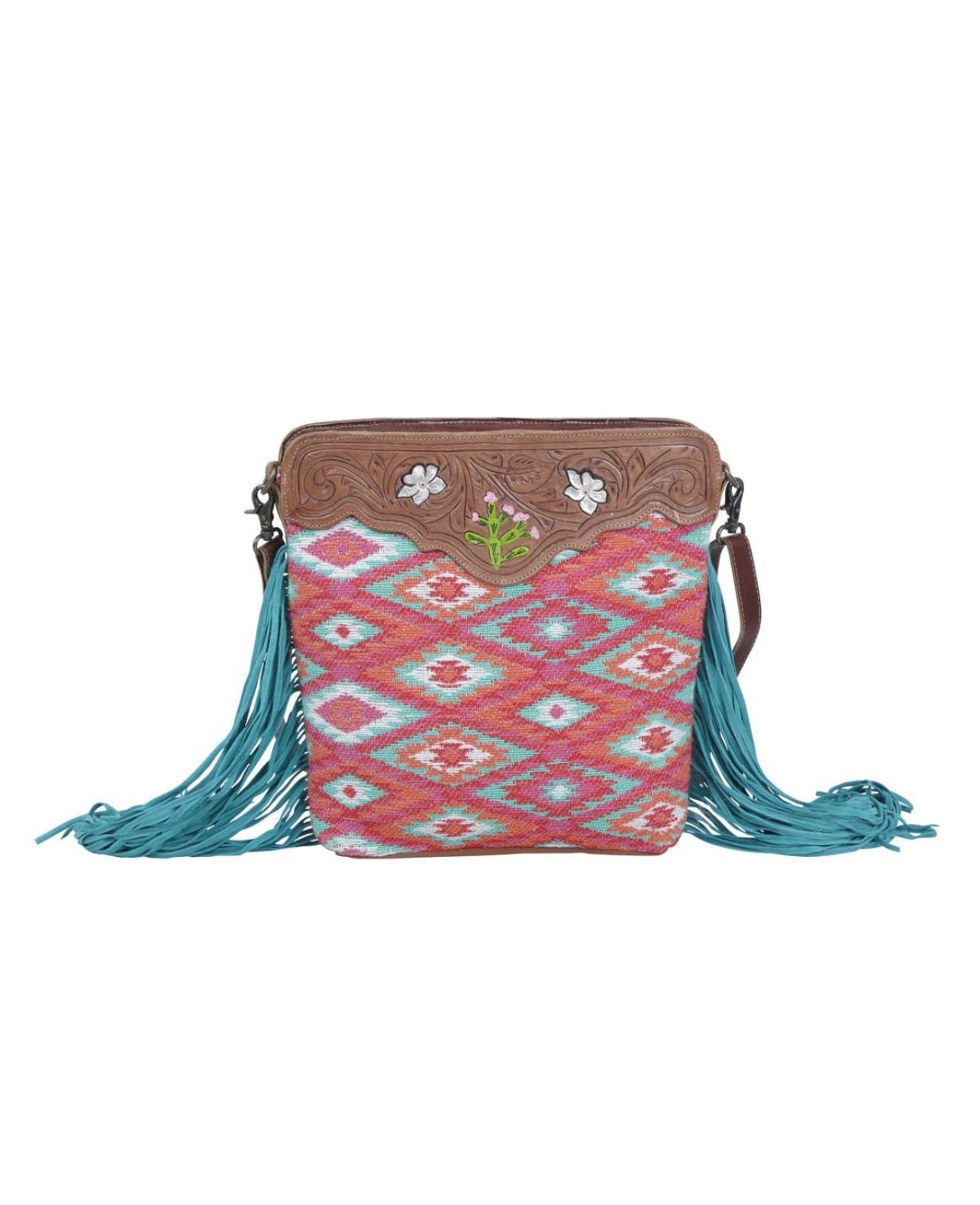 Pantone Pink Hand Tooled Bag