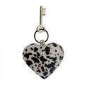 DALMATIAN PRINT HEART SHAPED KEYCHAIN