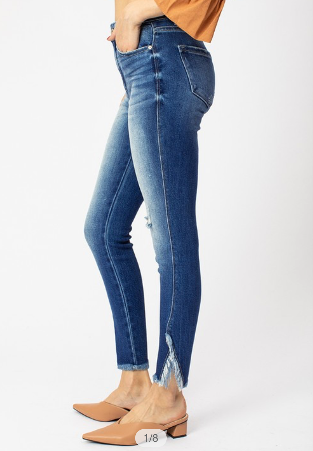 High Rise Ankle Skinny